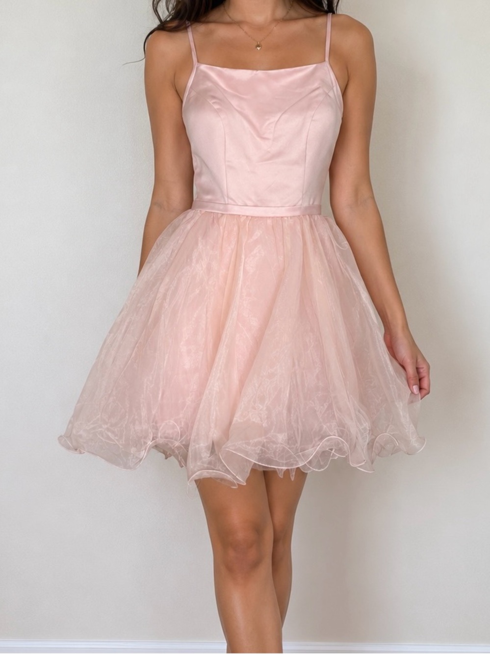 Morilee By Madeline Gardner Short Bridesmaid Prom Dress Pink Tulle Size 4